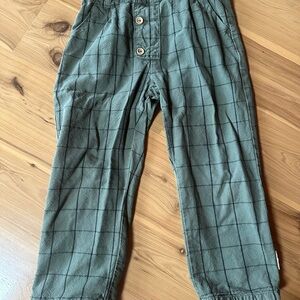 Kids Green Checkered Pants